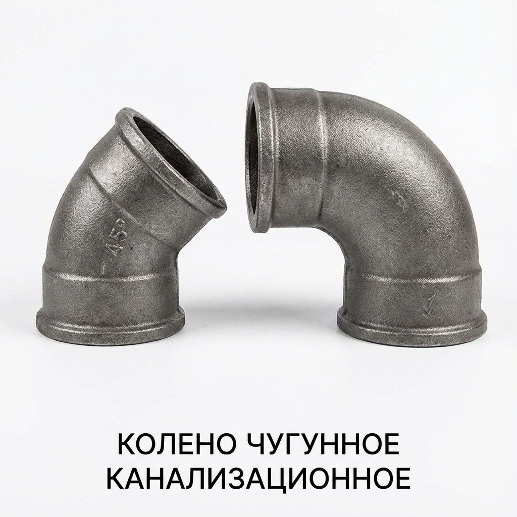 Колено чугунное канализационное