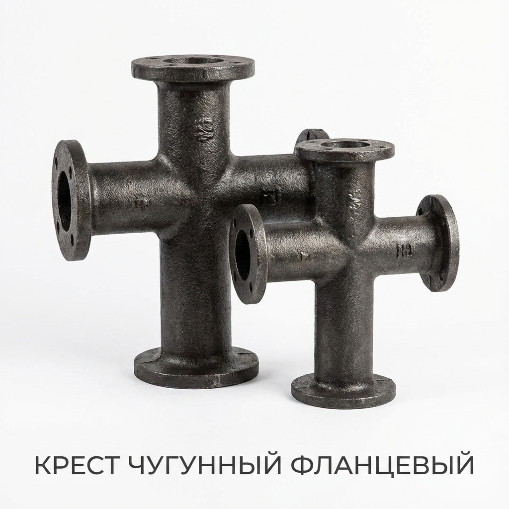 Крест чугунный фланцевый