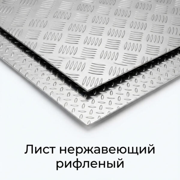 Лист нержавеющий рифленый