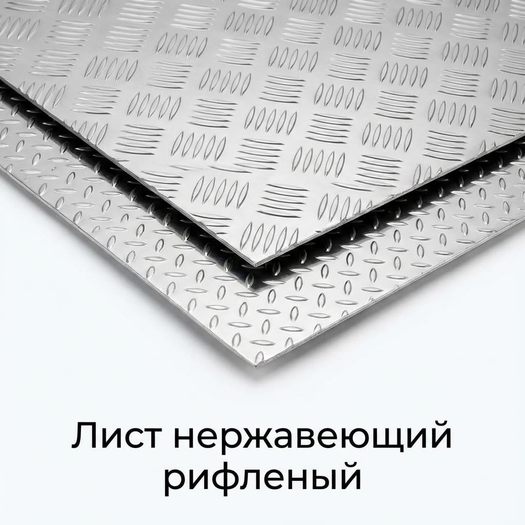 Лист нержавеющий рифленый