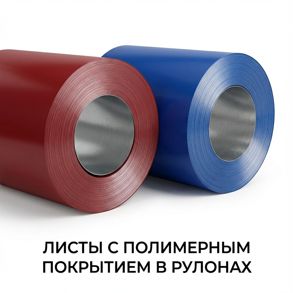 Листы с полимерным покрытием в рулонах