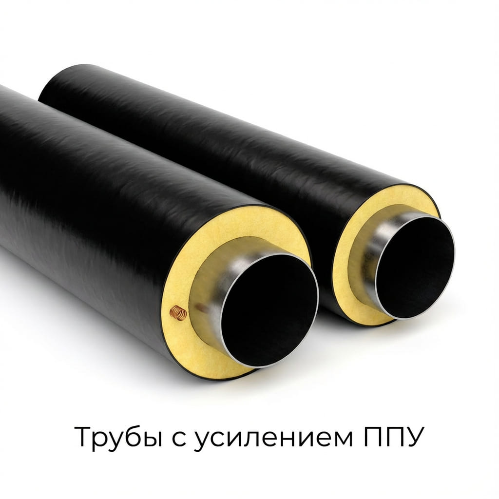 Трубы с усилением ППУ